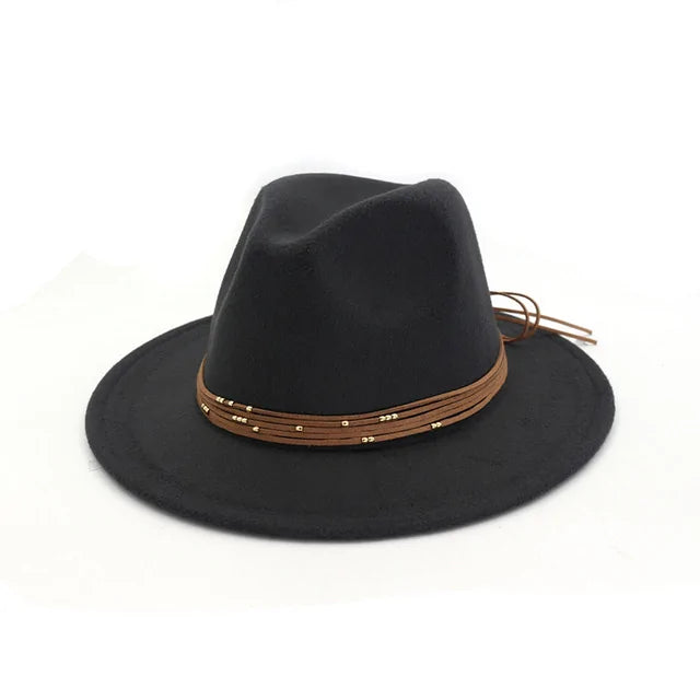 Elegant Wide Brim Fedora Hat - Sun Protection & Style