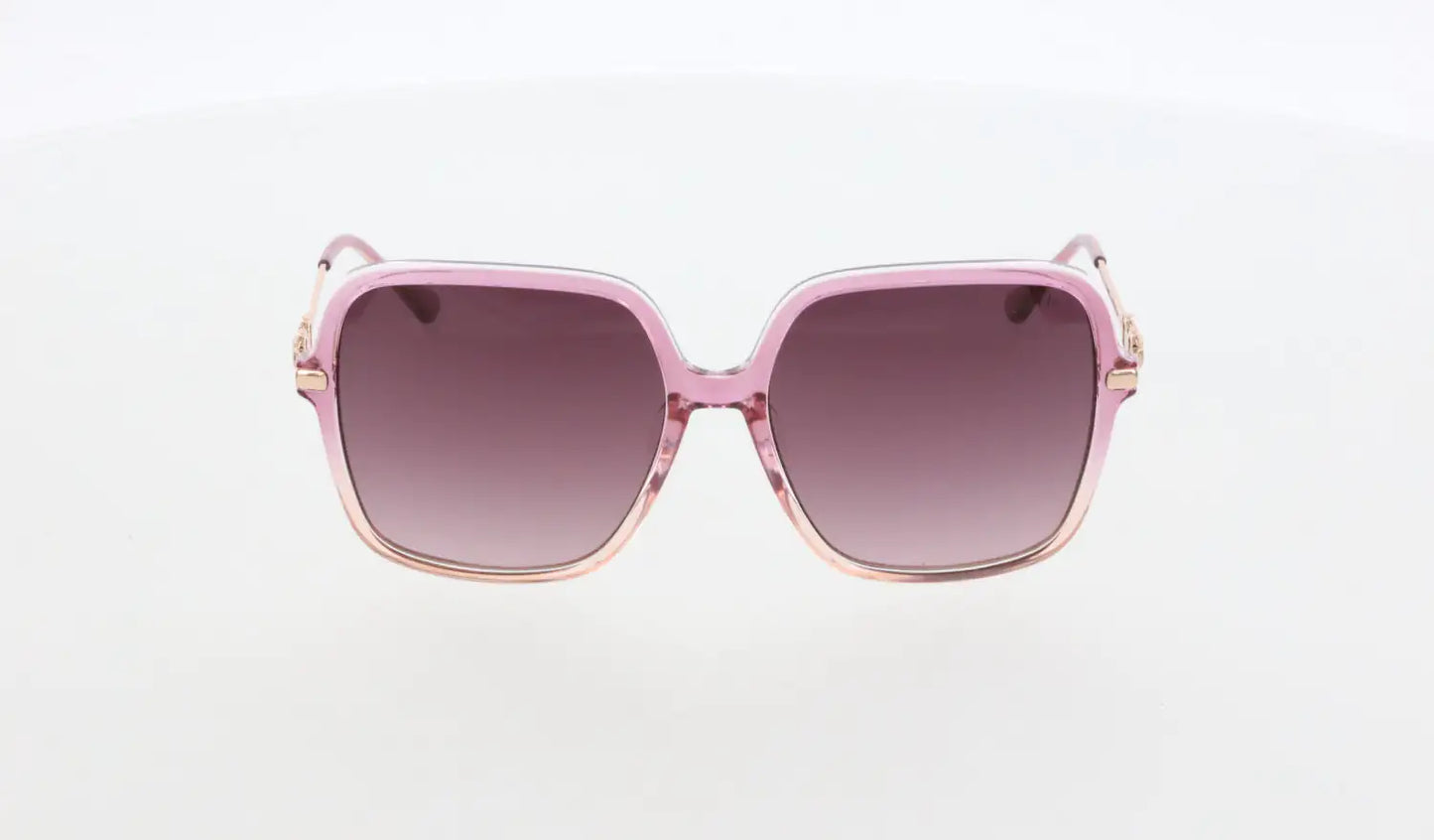 Oversized Gradient Sunglasses - Pink Frame, Chic, UV Protection