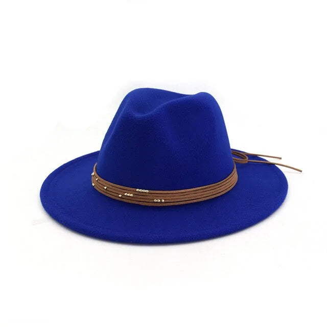 Elegant Wide Brim Fedora Hat - Sun Protection & Style