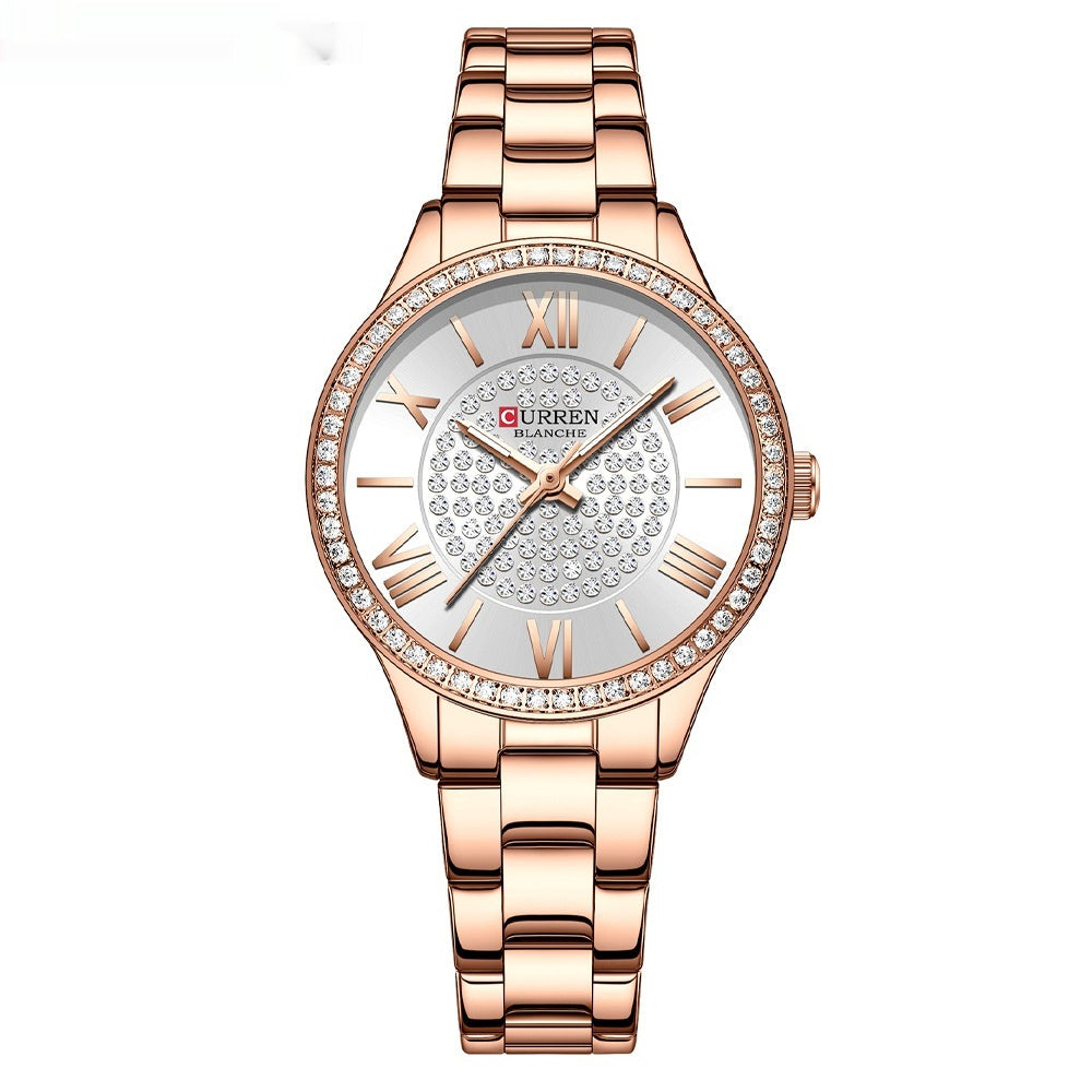 Curren Blanche Women's Diamond Accent Watch