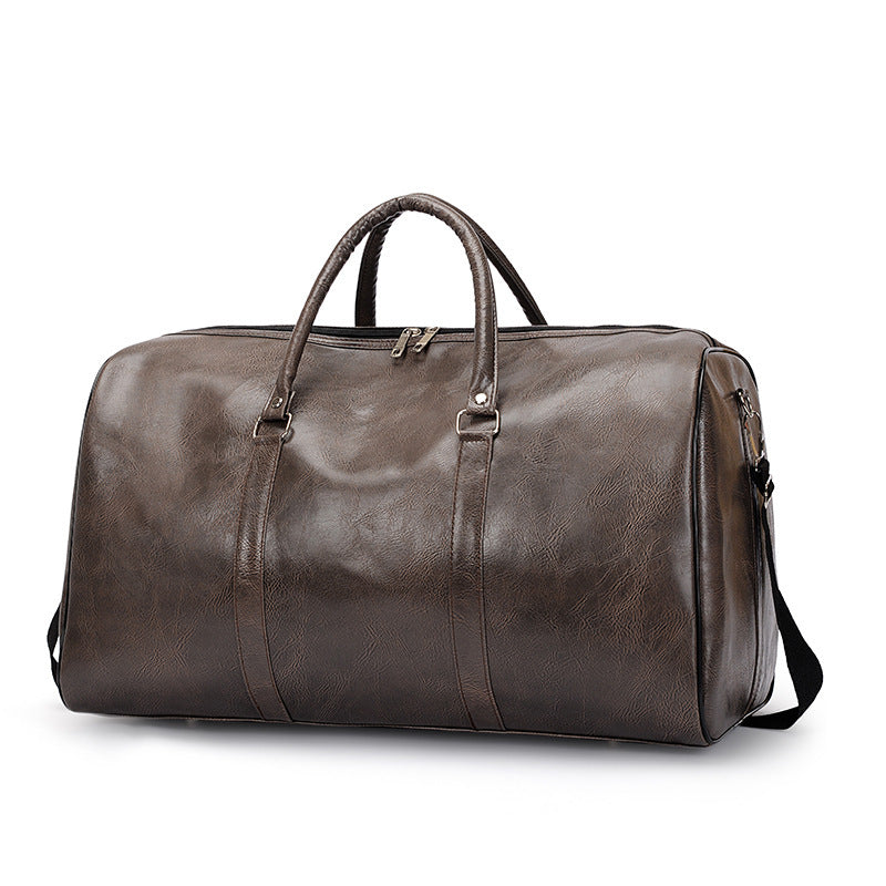 Luxurious Leather Travel Duffel Bag - Spacious & Stylish Weekend Getaway Essential