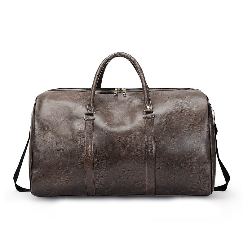 Luxurious Leather Travel Duffel Bag - Spacious & Stylish Weekend Getaway Essential