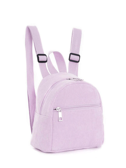 Cute Mini Corduroy Backpack - Trendy, Compact, and Versatile