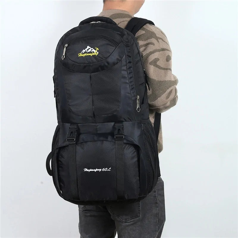 Haosheng 60L Hiking Backpack - Durable, Water-Resistant, Multi-Compartment