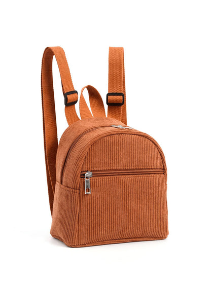 Cute Mini Corduroy Backpack - Trendy, Compact, and Versatile