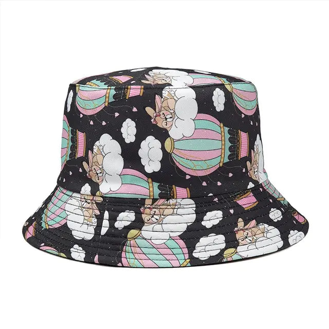 Vibrant Marble Print Reversible Bucket Hat