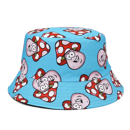 Vibrant Marble Print Reversible Bucket Hat