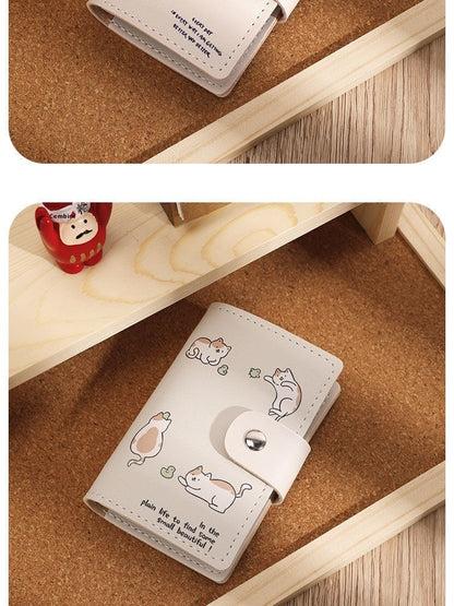 Cute Bear Card Holder Wallet - Slim PU Leather Case