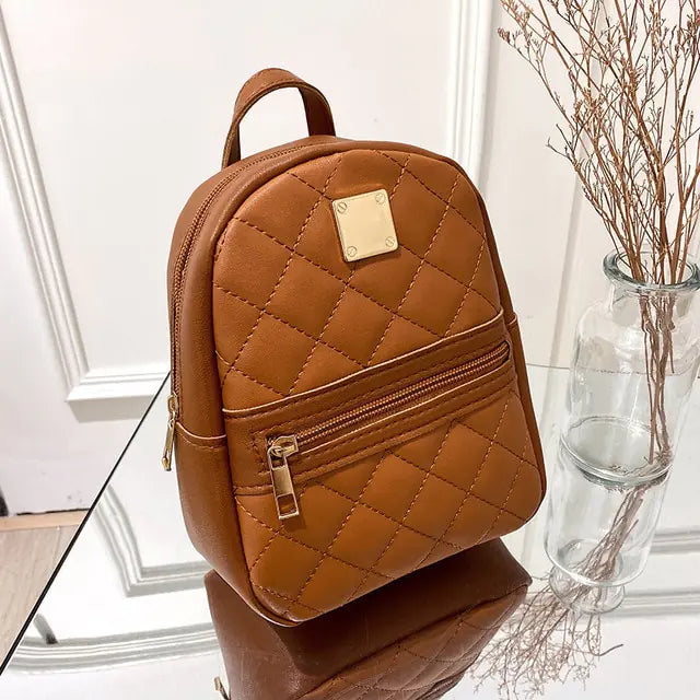 Chic Quilted Mini Backpack - Stylish & Compact