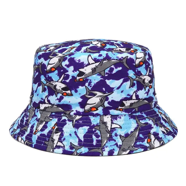 Vibrant Marble Print Reversible Bucket Hat