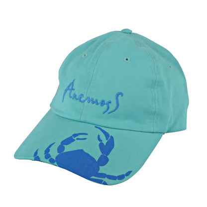 Anemoss Crab Cap - Coastal Vibes, Embroidered Design, Adjustable Comfort