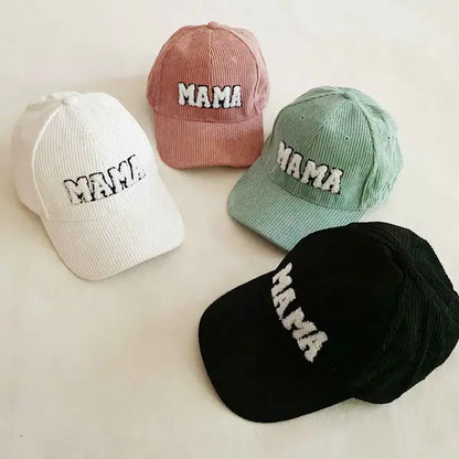 "Mama" Corduroy Baseball Cap - Trendy, Cozy, Perfect Mom Gift