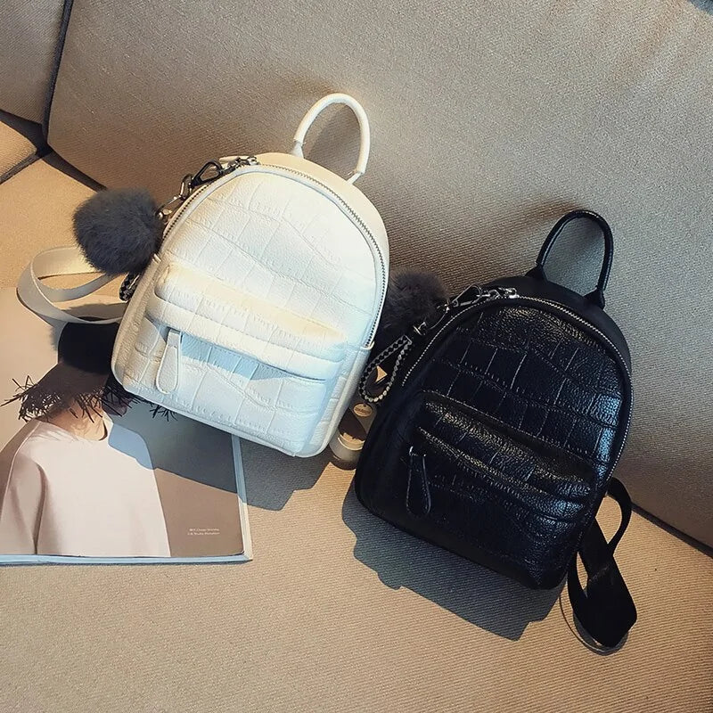 Cute Mini Faux Leather Backpack - Chic, Compact & Trendy