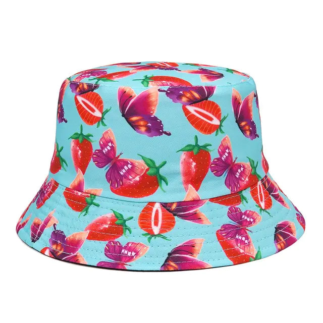 Vibrant Marble Print Reversible Bucket Hat