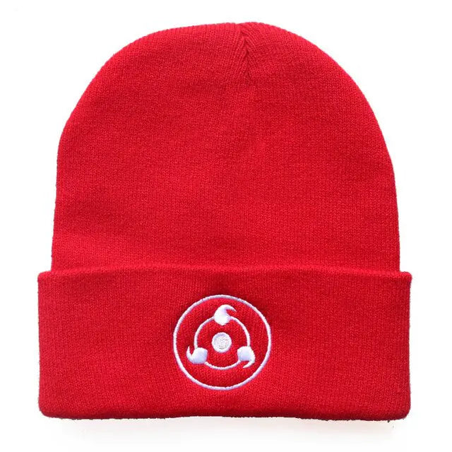 Naruto Akatsuki Cloud Symbol Embroidered Red Beanie