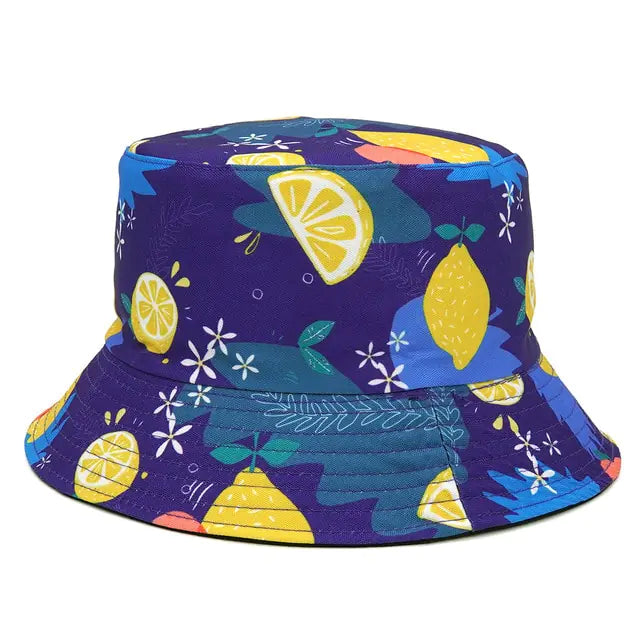 Vibrant Marble Print Reversible Bucket Hat