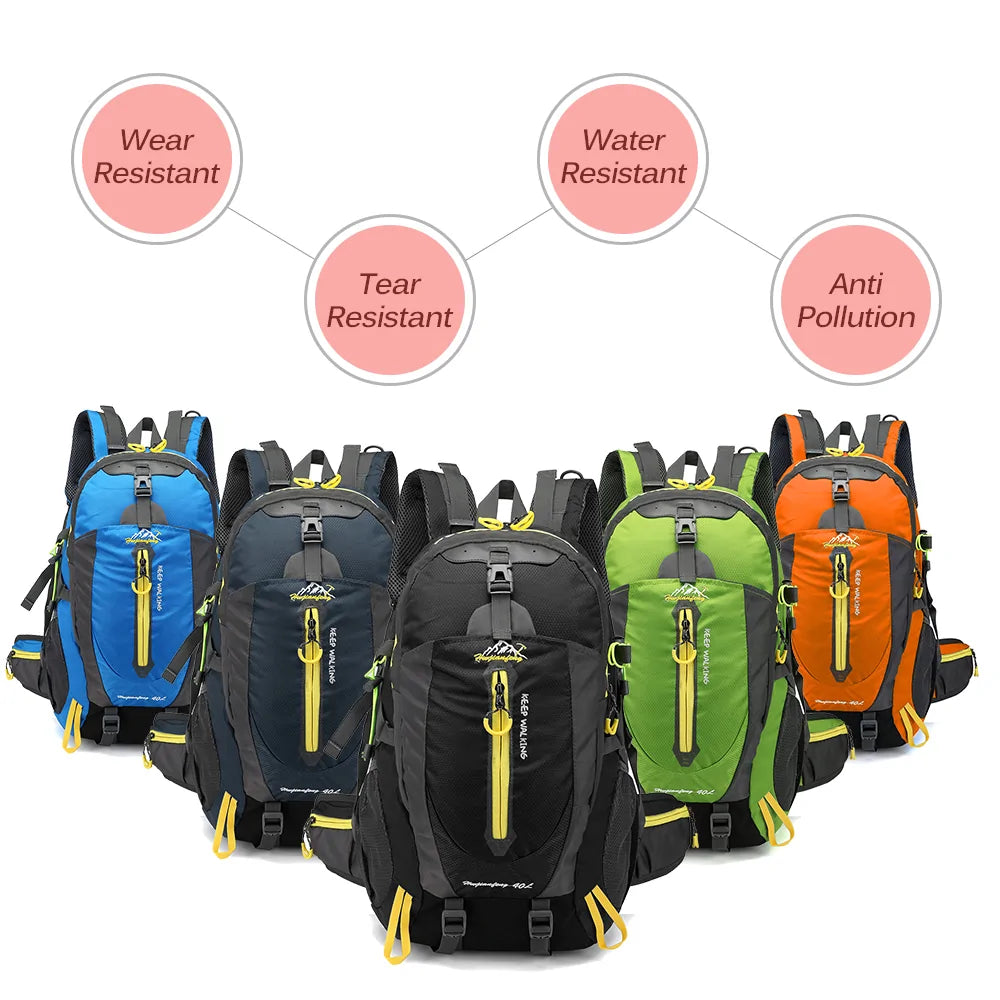 Lightweight Hiking Backpack 40L - Breathable, Water-Resistant, Multi-Purpose