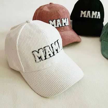 "Mama" Corduroy Baseball Cap - Trendy, Cozy, Perfect Mom Gift