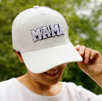 "Mama" Corduroy Baseball Cap - Trendy, Cozy, Perfect Mom Gift