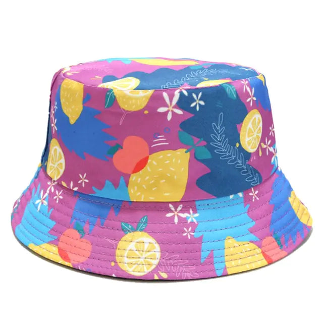 Vibrant Marble Print Reversible Bucket Hat