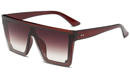 Bold Flat Top Sunglasses | Oversized Square Frame | UV Protection