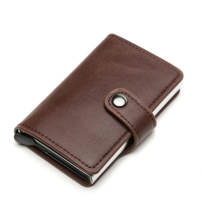 Compact Leather Cardholder with RFID Protection & Quick Access