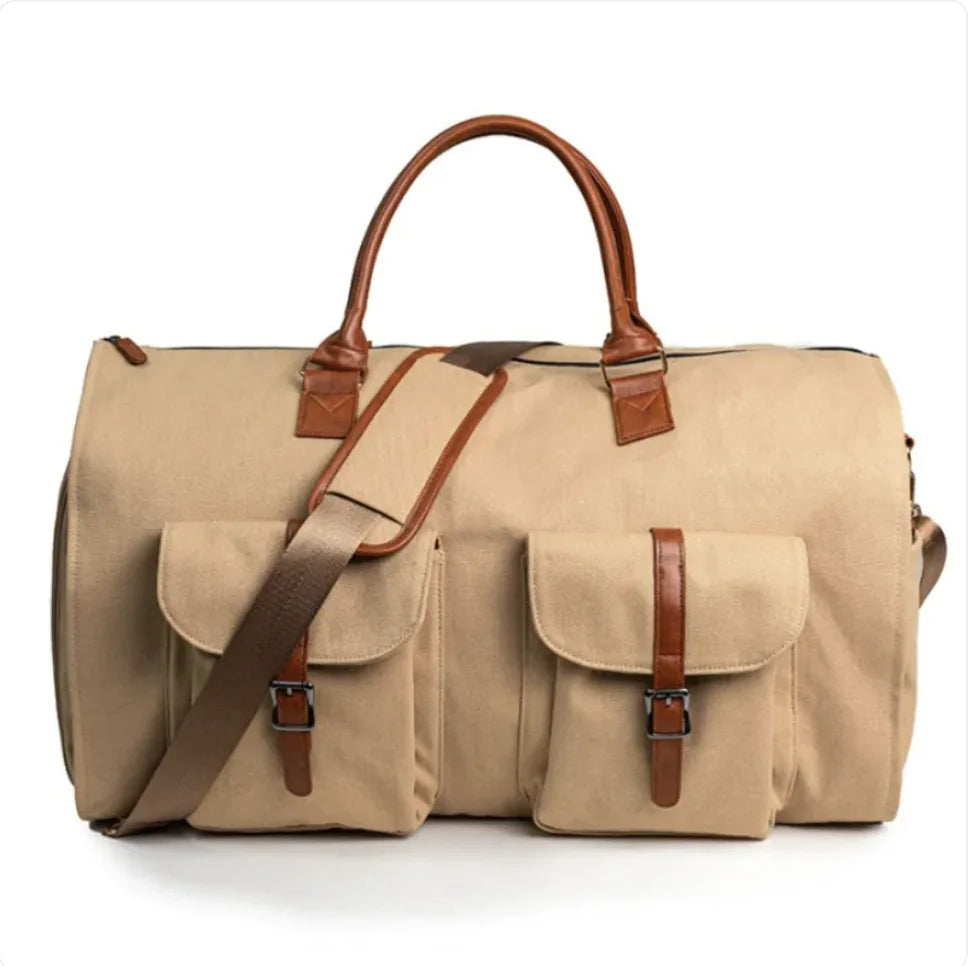 Convertible Leather Duffel Bag | Garment Bag, Travel, Gym