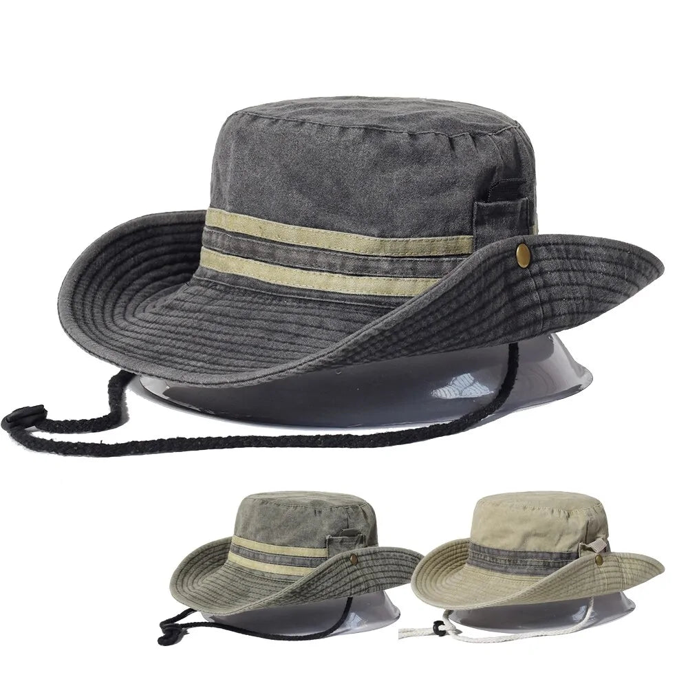 Breathable Cotton Bucket Hat with Neck Flap - Sun Protection & Style