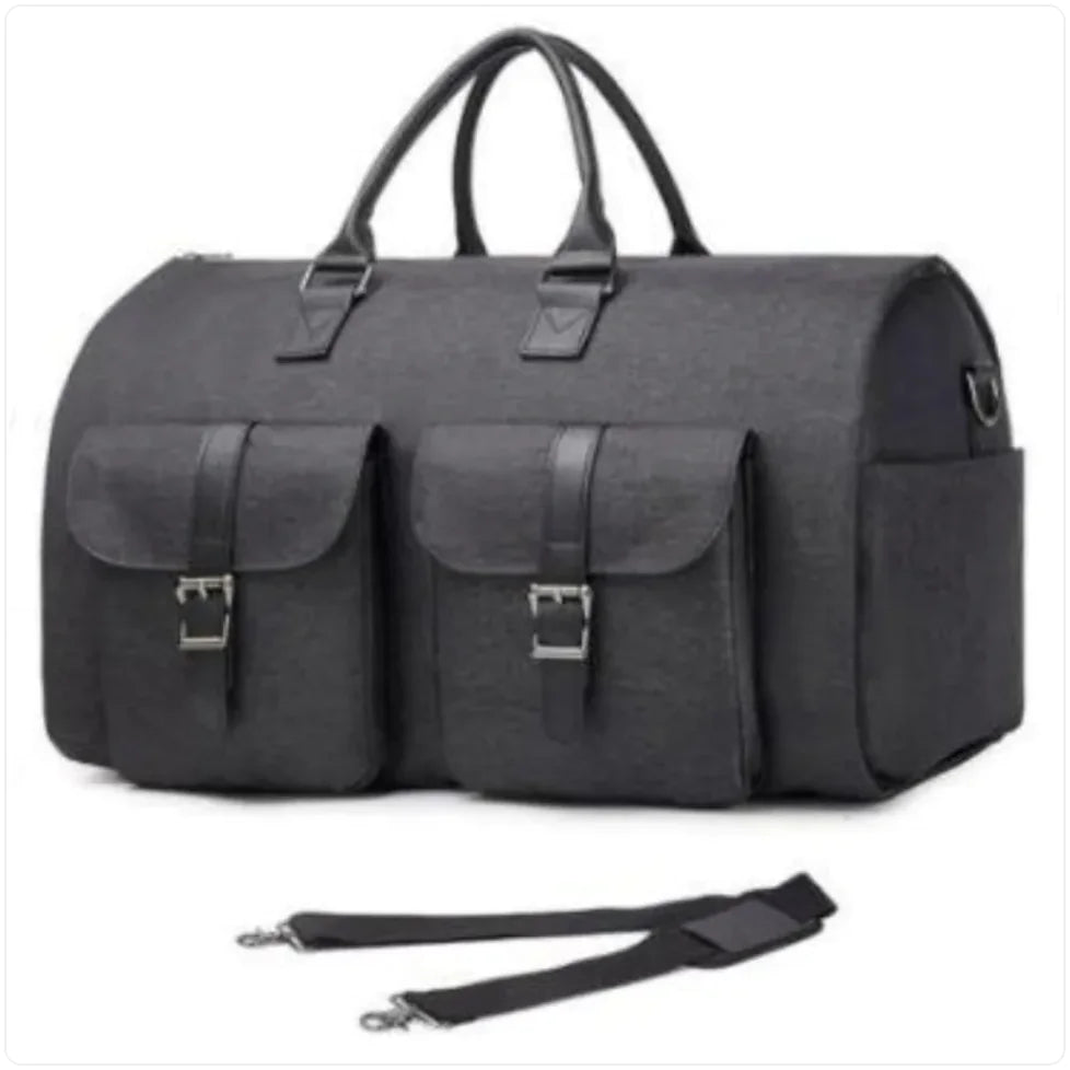 Convertible Leather Duffel Bag | Garment Bag, Travel, Gym