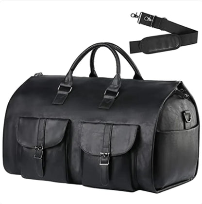 Convertible Leather Duffel Bag | Garment Bag, Travel, Gym