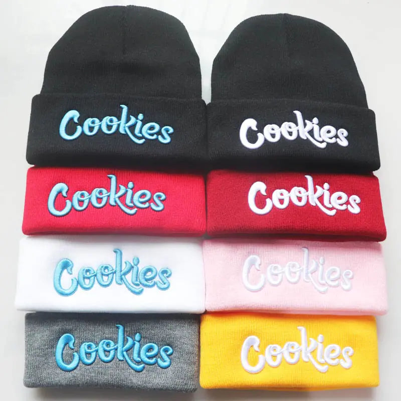 Cookies Embroidered Beanie - Bold Orange, Streetwear Style