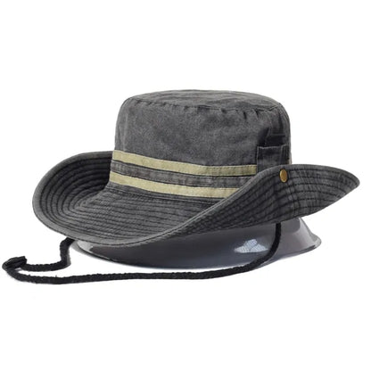 Breathable Cotton Bucket Hat with Neck Flap - Sun Protection & Style