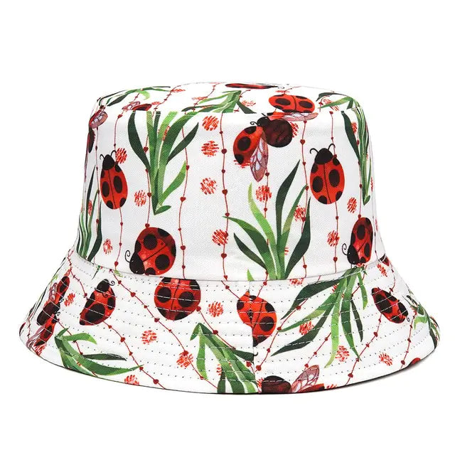 Vibrant Marble Print Reversible Bucket Hat