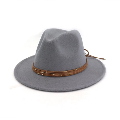 Elegant Wide Brim Fedora Hat - Sun Protection & Style