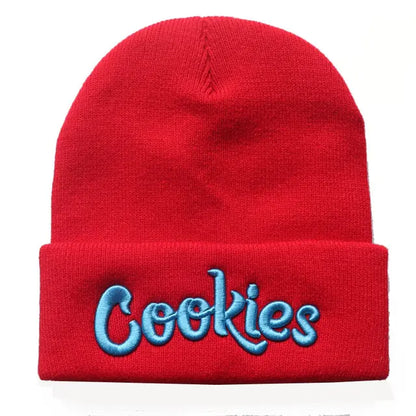 Cookies Embroidered Beanie - Bold Orange, Streetwear Style